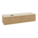 V&B Waschtischunterschrank mit Frontstruktur Antao 160x50cm, WBP-farbe botticino, honey oak-3
