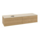 V&B Waschtischunterschrank mit Frontstruktur Antao 160x50cm, WBP-farbe botticino, honey oak-1