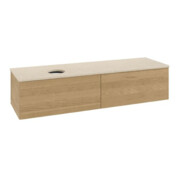 V&B Waschtischunterschrank mit Frontstruktur Antao 160x50cm, WBP-farbe botticino, honey oak