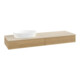 V&B Waschtischunterschrank mit Frontstruktur Antao 160x50cm, WBP-farbe botticino, honey oak-3