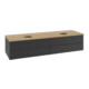 V&B Waschtischunterschrank mit Frontstruktur Antao 160x50cm, WBP-farbe hon. Oa, bla m Lac-3