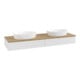 V&B Waschtischunterschrank mit Frontstruktur Antao 160x50cm, WBP-farbe hon. Oa, glo wh. Lac-3
