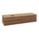 V&B Waschtischunterschrank mit Frontstruktur Antao 160x50cm, WBP-farbe hon. Oa, warm walnut-1