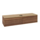 V&B Waschtischunterschrank mit Frontstruktur Antao 160x50cm, WBP-farbe hon. Oa, warm walnut-1