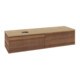 V&B Waschtischunterschrank mit Frontstruktur Antao 160x50cm, WBP-farbe hon. Oa, warm walnut-1
