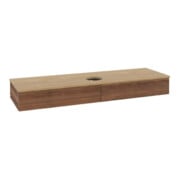 V&B Waschtischunterschrank mit Frontstruktur Antao 160x50cm, WBP-farbe hon. Oa, warm walnut