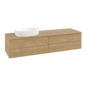 V&B Waschtischunterschrank mit Frontstruktur Antao 160x50cm, WBP-farbe honey oak, honey oak