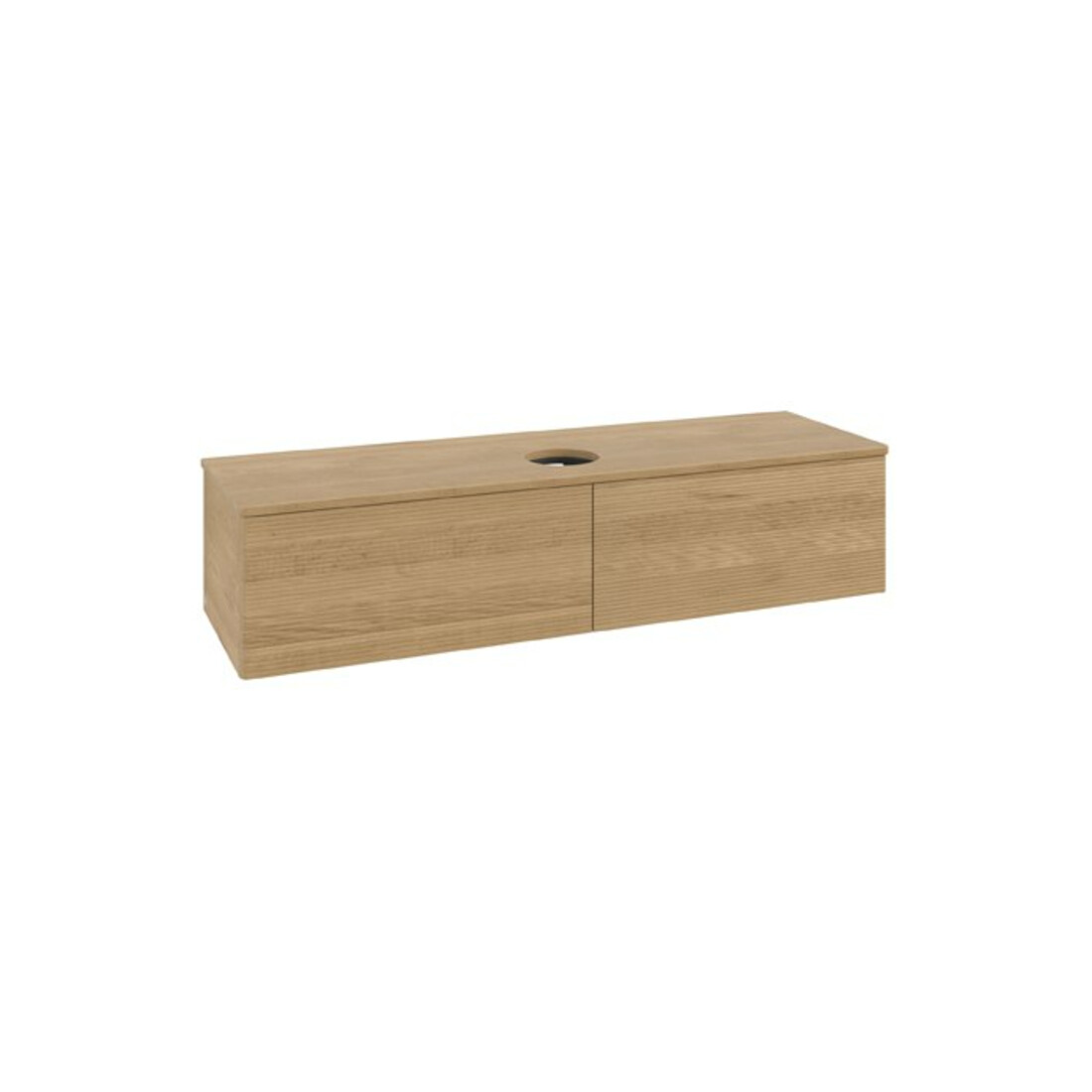 V&B Waschtischunterschrank mit Frontstruktur Antao 160x50cm, WBP-farbe honey oak, honey oak