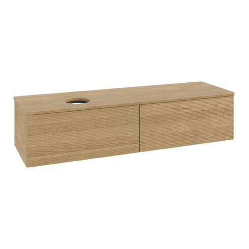 V&B Waschtischunterschrank mit Frontstruktur Antao 160x50cm, WBP-farbe honey oak, honey oak