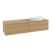 V&B Waschtischunterschrank mit Frontstruktur Antao 160x50cm, WBP-farbe honey oak, honey oak-3