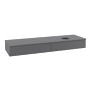 V&B Waschtischunterschrank mit Frontstruktur Antao 160x50cm, WBP-farbe Lac, Anthrac. m Lac