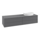 V&B Waschtischunterschrank mit Frontstruktur Antao 160x50cm, WBP-farbe Lac, Anthrac. m Lac-1