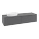 V&B Waschtischunterschrank mit Frontstruktur Antao 160x50cm, WBP-farbe Lac, Anthrac. m Lac-1