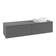 V&B Waschtischunterschrank mit Frontstruktur Antao 160x50cm, WBP-farbe Lac, Anthrac. m Lac-3