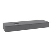 V&B Waschtischunterschrank mit Frontstruktur Antao 160x50cm, WBP-farbe Lac, Anthrac. m Lac-3