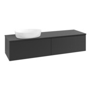 V&B Waschtischunterschrank mit Frontstruktur Antao 160x50cm, WBP-farbe Lac, bla m lacquer