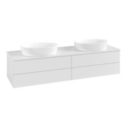 V&B Waschtischunterschrank mit Frontstruktur Antao 160x50cm, WBP-farbe Lac, glo wh. lacquer-3