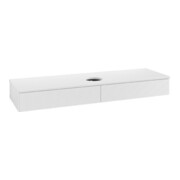 V&B Waschtischunterschrank mit Frontstruktur Antao 160x50cm, WBP-farbe Lac, glo wh. lacquer