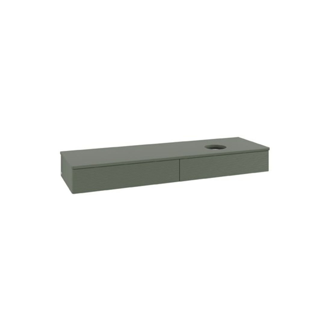 V&B Waschtischunterschrank mit Frontstruktur Antao 160x50cm, WBP-farbe Lac, lea gre. m Lac