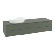 V&B Waschtischunterschrank mit Frontstruktur Antao 160x50cm, WBP-farbe Lac, lea gre. m Lac-3