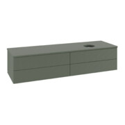 V&B Waschtischunterschrank mit Frontstruktur Antao 160x50cm, WBP-farbe Lac, lea gre. m Lac