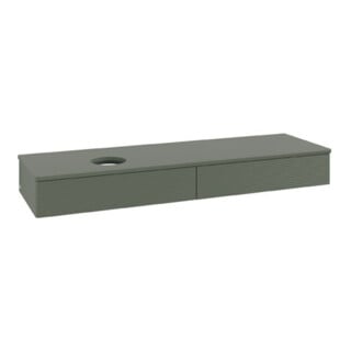 V&B Waschtischunterschrank mit Frontstruktur Antao 160x50cm, WBP-farbe Lac, lea gre. m Lac