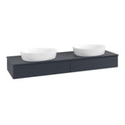 V&B Waschtischunterschrank mit Frontstruktur Antao 160x50cm, WBP-farbe Lac, md bl. m Lac
