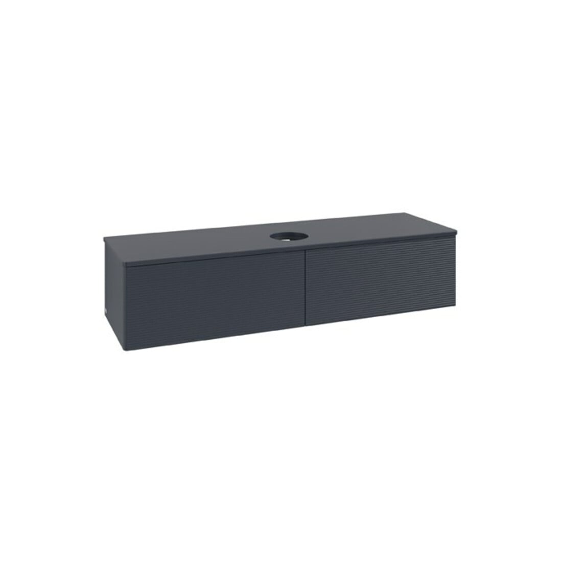 V&B Waschtischunterschrank mit Frontstruktur Antao 160x50cm, WBP-farbe Lac, md bl. m Lac
