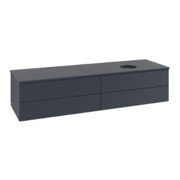 V&B Waschtischunterschrank mit Frontstruktur Antao 160x50cm, WBP-farbe Lac, md bl. m Lac