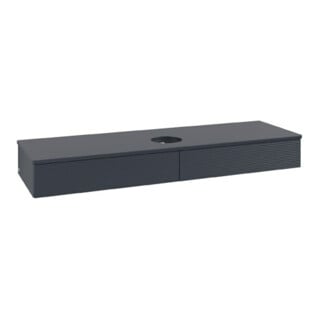 V&B Waschtischunterschrank mit Frontstruktur Antao 160x50cm, WBP-farbe Lac, md bl. m Lac