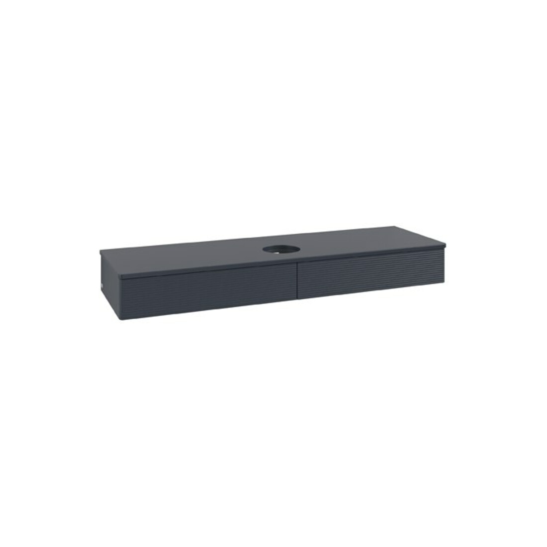 V&B Waschtischunterschrank mit Frontstruktur Antao 160x50cm, WBP-farbe Lac, md bl. m Lac