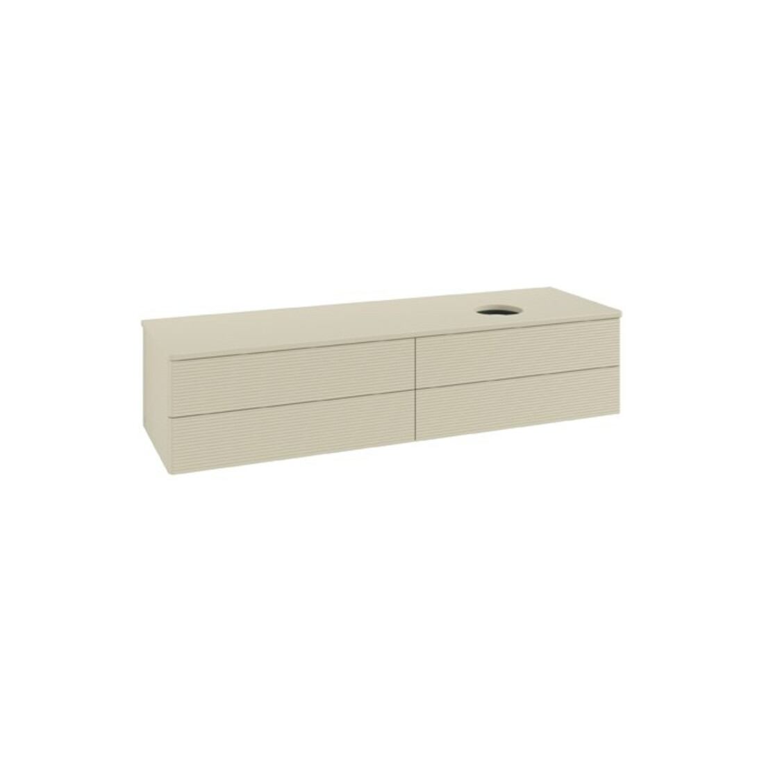 V&B Waschtischunterschrank mit Frontstruktur Antao 160x50cm, WBP-farbe Lac, si Gr m lacquer