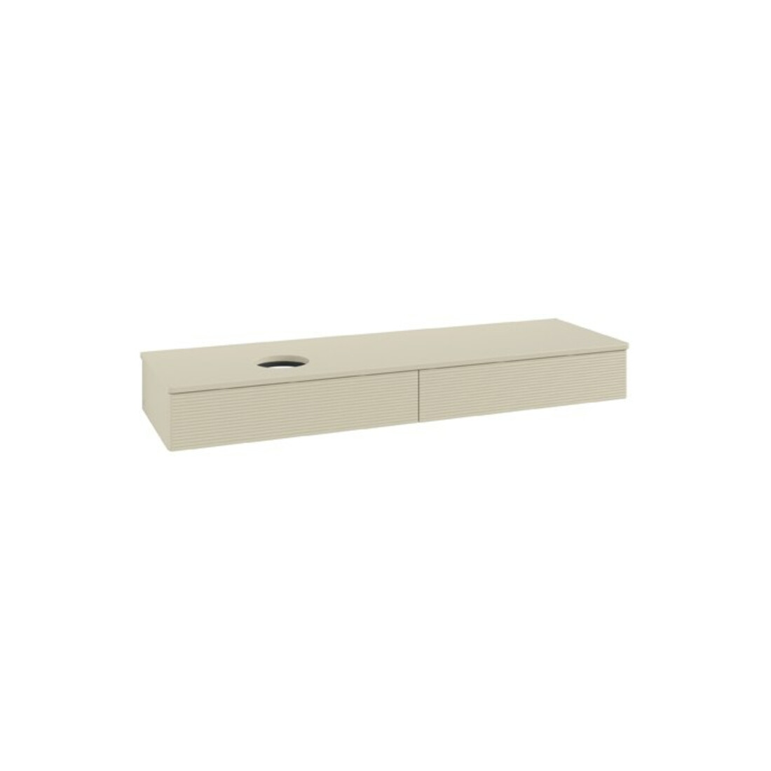 V&B Waschtischunterschrank mit Frontstruktur Antao 160x50cm, WBP-farbe Lac, si Gr m lacquer