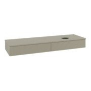 V&B Waschtischunterschrank mit Frontstruktur Antao 160x50cm, WBP-farbe Lac, st. Gr m Lac