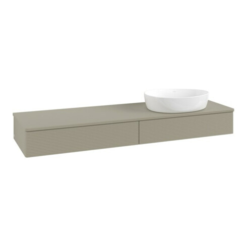 V&B Waschtischunterschrank mit Frontstruktur Antao 160x50cm, WBP-farbe Lac, st. Gr m Lac
