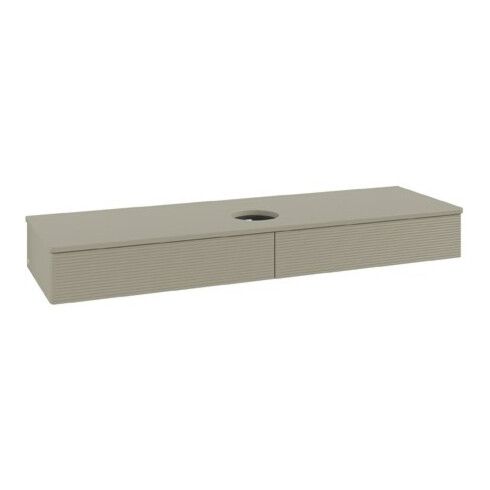 V&B Waschtischunterschrank mit Frontstruktur Antao 160x50cm, WBP-farbe Lac, st. Gr m Lac