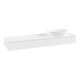 V&B Waschtischunterschrank mit Frontstruktur Antao 160x50cm, WBP-farbe Lac, wh. m lacquer-3
