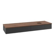 V&B Waschtischunterschrank mit Frontstruktur Antao 160x50cm, WBP-farbe w. wal, bla m Lac-3