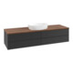 V&B Waschtischunterschrank mit Frontstruktur Antao 160x50cm, WBP-farbe w. wal, bla m Lac