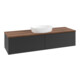 V&B Waschtischunterschrank mit Frontstruktur Antao 160x50cm, WBP-farbe w. wal, bla m Lac-1