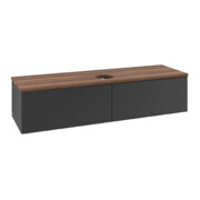 V&B Waschtischunterschrank mit Frontstruktur Antao 160x50cm, WBP-farbe w. wal, bla m Lac-3
