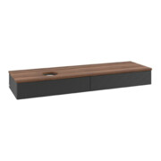 V&B Waschtischunterschrank mit Frontstruktur Antao 160x50cm, WBP-farbe w. wal, bla m Lac