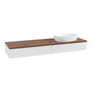 V&B Waschtischunterschrank mit Frontstruktur Antao 160x50cm, WBP-farbe w. wal, glo wh. Lac