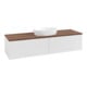 V&B Waschtischunterschrank mit Frontstruktur Antao 160x50cm, WBP-farbe w. wal, glo wh. Lac-1