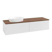 V&B Waschtischunterschrank mit Frontstruktur Antao 160x50cm, WBP-farbe w. wal, glo wh. Lac