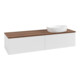 V&B Waschtischunterschrank mit Frontstruktur Antao 160x50cm, WBP-farbe w. wal, glo wh. Lac