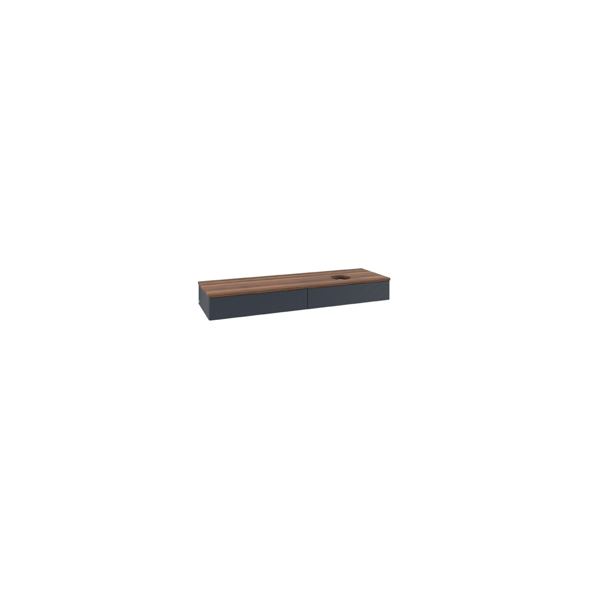 V&B Waschtischunterschrank mit Frontstruktur Antao 160x50cm, WBP-farbe w. wal, md bl. m Lac ; Villeroy & Boch