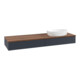 V&B Waschtischunterschrank mit Frontstruktur Antao 160x50cm, WBP-farbe w. wal, md bl. m Lac-3