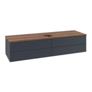 V&B Waschtischunterschrank mit Frontstruktur Antao 160x50cm, WBP-farbe w. wal, md bl. m Lac