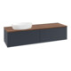 V&B Waschtischunterschrank mit Frontstruktur Antao 160x50cm, WBP-farbe w. wal, md bl. m Lac-1